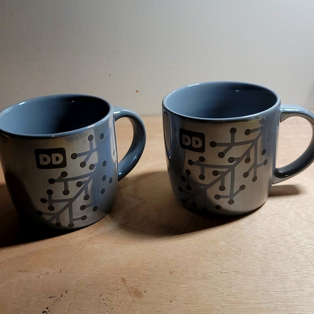TWO 2014 DUNKIN DONUTS COFFEE MUGS